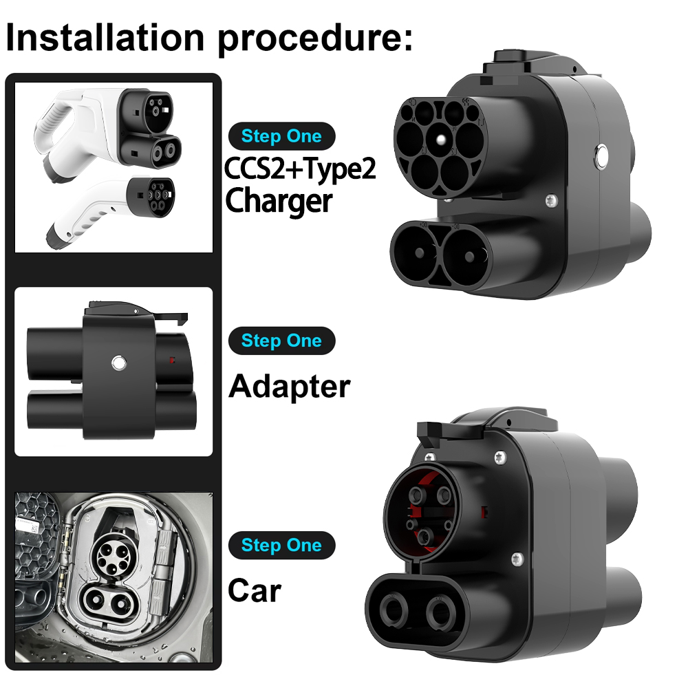 UNIRISE 250кВт+7.2кВт DC+AC CC – обзор и цена Ccs2 To Ccs1 Fast Charge Adapter 250Kw